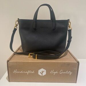 Oak & Elk Black Leather Crossbody Shoulder Bag Purse Used 1x